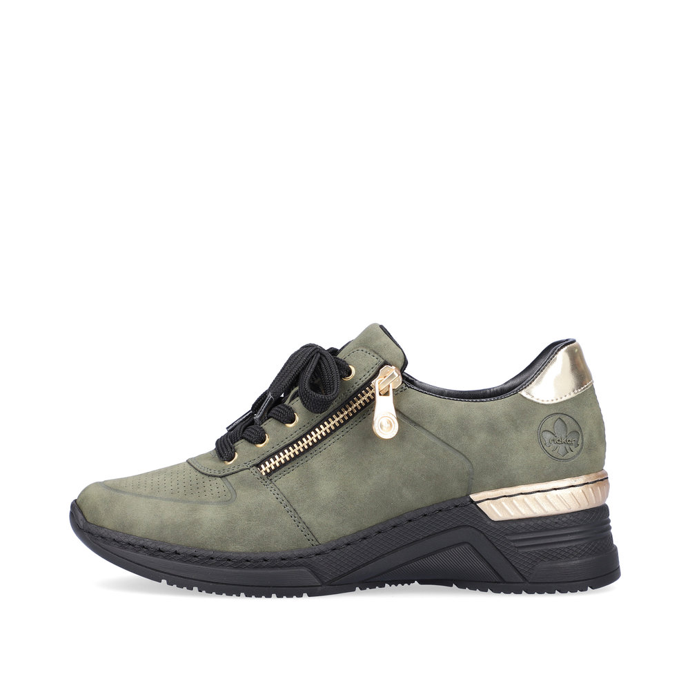 Beskrivende rangle halvkugle Rieker Sneakers i Grøn til Dame N4305-54