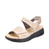 Rieker sandal i beige/sand til dame med velcro