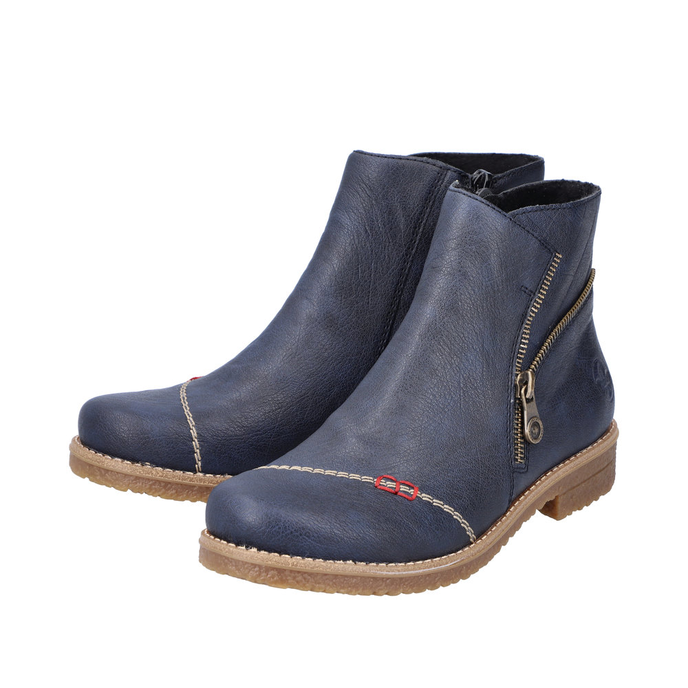 Rieker støvle til dame blå | Model: 73571-14 | ®Rieker-shop.dk