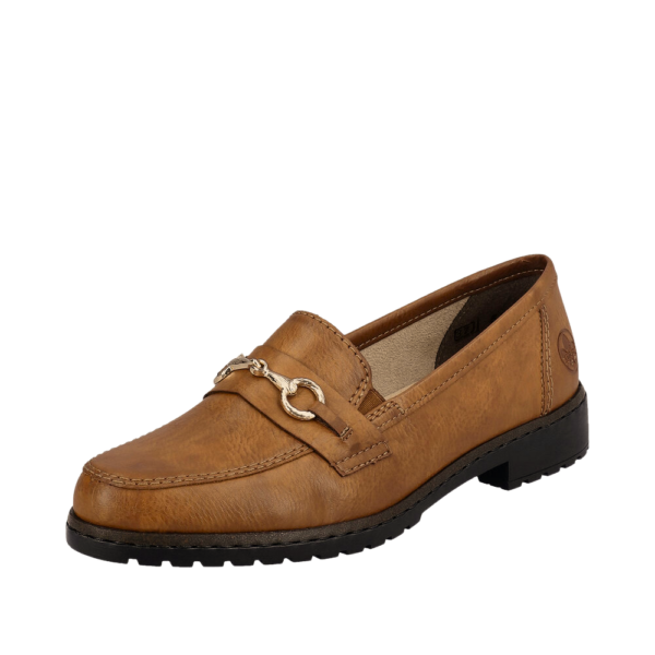 Rieker loafers i brun til dame 51860-24