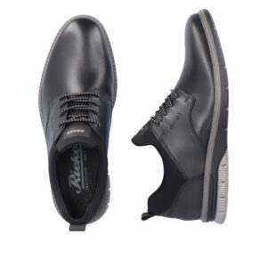 sko herre | sort sko med elastik slip in | Rieker Shop 》