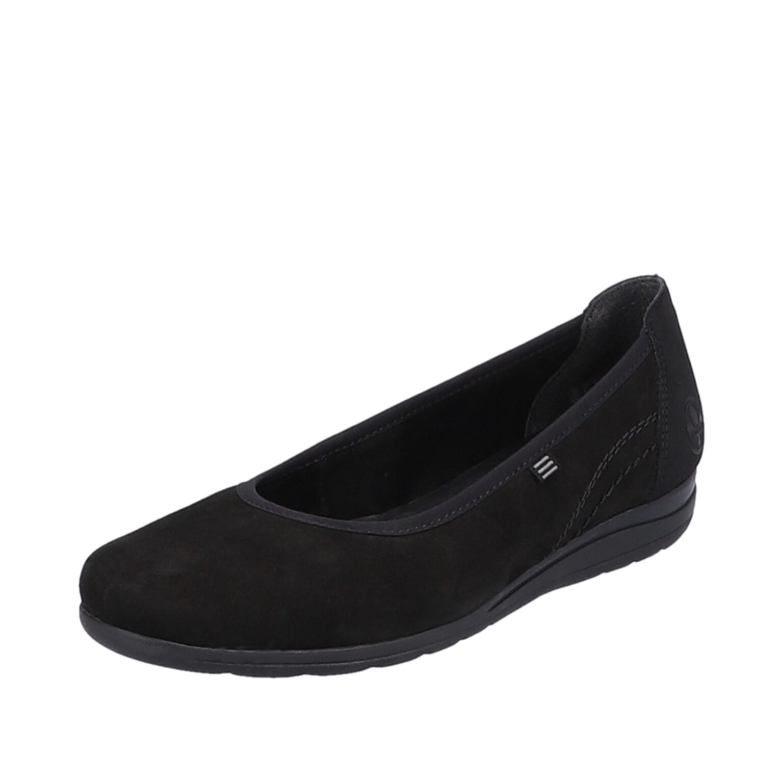 Rieker ballerina til dame i sort | Model: L9350-00 | ®Rieker-shop.dk