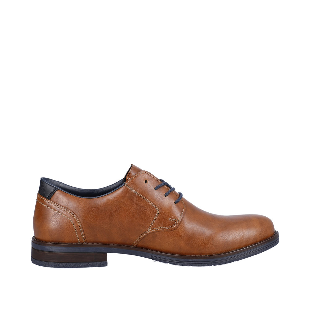 sko herre | Cognac sko med snøre | Rieker-Shop 》