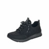 rieker sneakers dame i sort med snøre