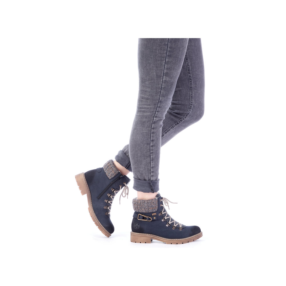 Rieker Y9131 Veterlaarzen voor dames, bruin, 38 EU, bruin, 38 EU