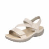 Rieker sandal i beige til dame med 2 velcrolukninger