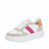 Rieker Revolution sneakers til dame i hvid med flotte farver og udtagelig sål