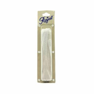 Royal snørebånd i bred og flad design i hvid