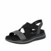 Remonte sandal i sort til dame med udtagelige såler