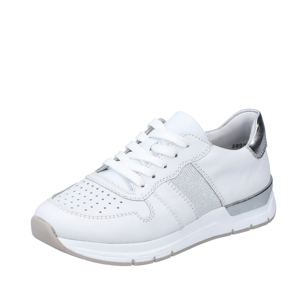 Rieker sneakers i hvid læder til dame