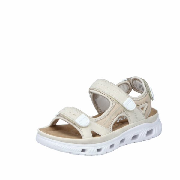 Rieker sandal til dame i beige med velcro