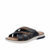 Rieker sandal til herre i blå med velcro