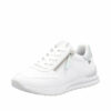 Rieker sneakers til dame i hvid glat læder