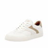 Rieker sneakers til herre i hvid med brune detaljer, samt skind overdel og udtagelig sål