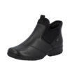 Rieker Ready 2 Go støvle til dame i sort skind med fast hælkappe og varm foring samt udtagelig sål