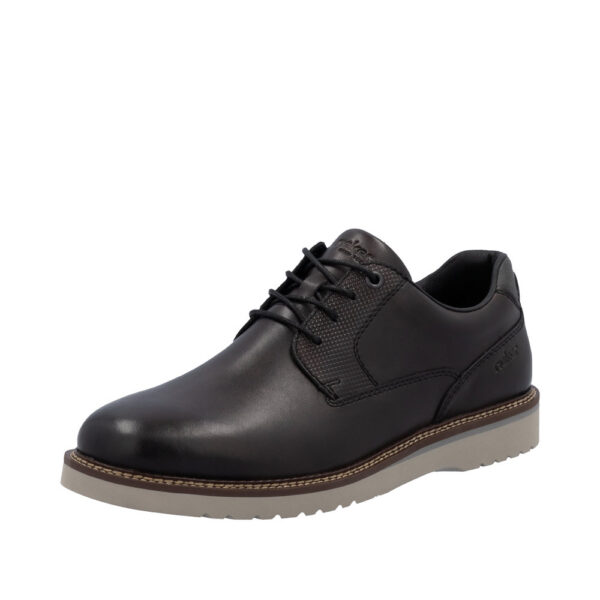 Rieker sneakers til herre i en dyb mørkegrå farve med skindoverdel og ekstra bredde H samt udtagelig sål