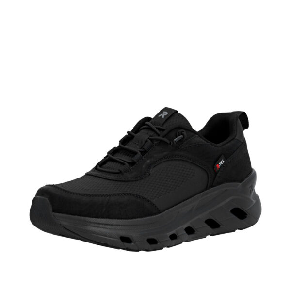 Rieker Sneakers til herre i sort med elastik og Rieker-Tex samt udtagelig Rieker-soft sål
