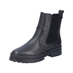 Rieker støvle til dame i sort skind med Rieker-Tex og varm foring samt Anti-slip system