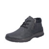 Rieker støvle til herre i grå med varm foring og ekstra bredde H samt lynlås og snørebånd