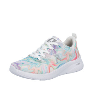Rieker sneakers til dame i flot farvekombination med snørebånd og udtagelig Rieker-Soft sål med Rieker-Light+ sål og stødabsorbering