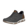 Rieker sneakers til herre i grå med udtagelig sål samt ekstra bredde H og elastik