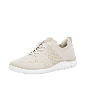 Remonte sneakers til dame i beige med elastik og udtagelig sål