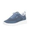 Remonte sneakers til dame i blå med elastik og udtagelig sål samt ekstra bredde H