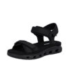 Rieker vandresandaler til dame i sort med to justerbare velcroremme samt Rieker Light