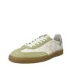 Rieker sneakers til dame i hvid med skindoverdel og grønne detaljer samt ekstra bredde G og udtagelig sål