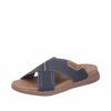 Rieker sandal til herre i blå med stødabsorbering og åben hæl.