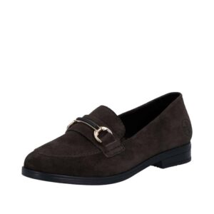 Rieker loafers til dame i brun skind med Rieker Antistress.