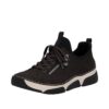 Rieker sneakers til dame i brun med Antistress sål og snørebånd.