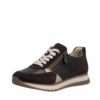 Rieker sneakers til dame i brun med ekstra vidde H og udtagelig sål.