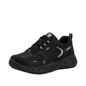 Rieker sneakers til dame i sort med ekstra bredde G samt RiekerTEX og Rieker Antistress