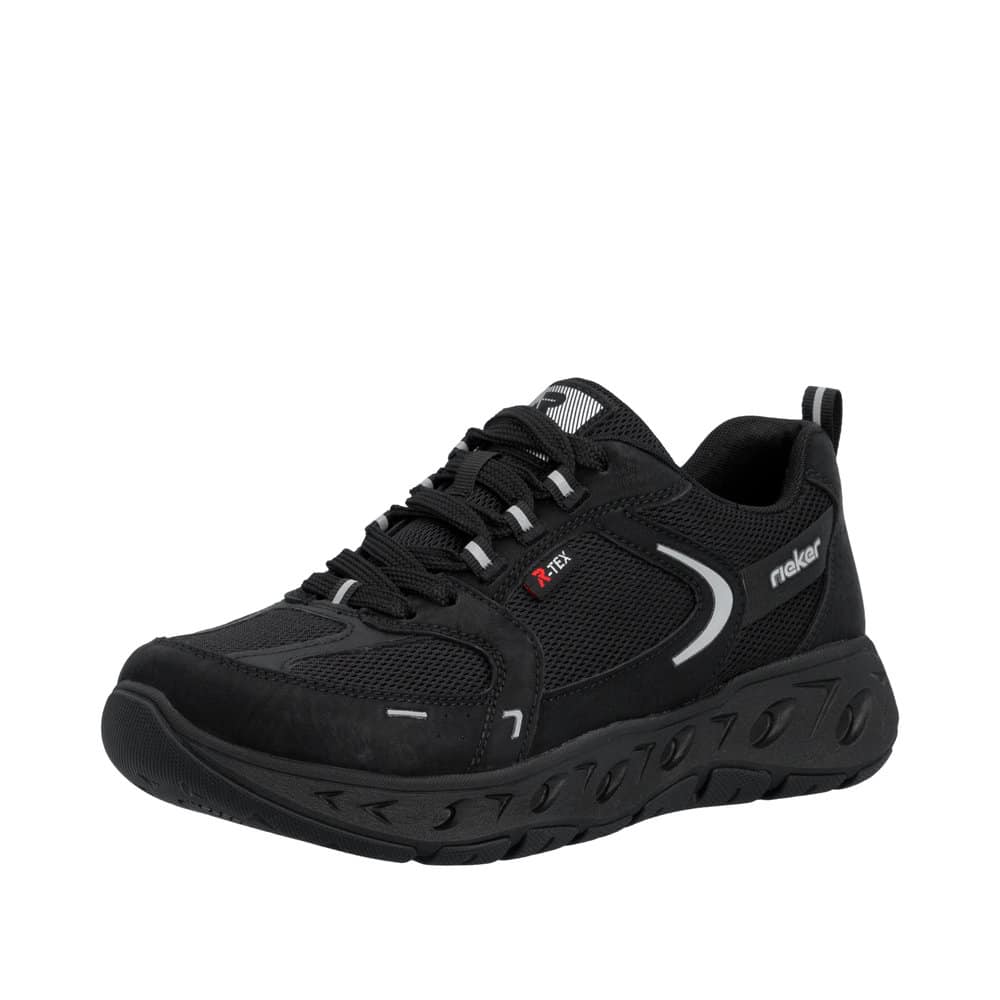 Rieker sneakers til dame i sort med ekstra bredde G samt RiekerTEX og Rieker Antistress