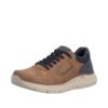Rieker sneaker til herre i brun med ekstra bredde G og blød sål samt snørebånd