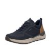 Rieker sneakers til herre i blå med ekstra vidde H og udtagelig sål.